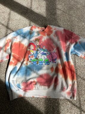Disney Multicolor Tie-Dye Toy Story Crewneck Sweatshirt